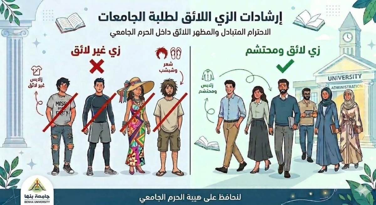 إرشادات الزي اللائق لطلبة الجامعات