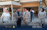 رئيس جامعة بنها يواصل تفقد سير الامتحانات وأعمال التطوير بكلية التربية النوعية