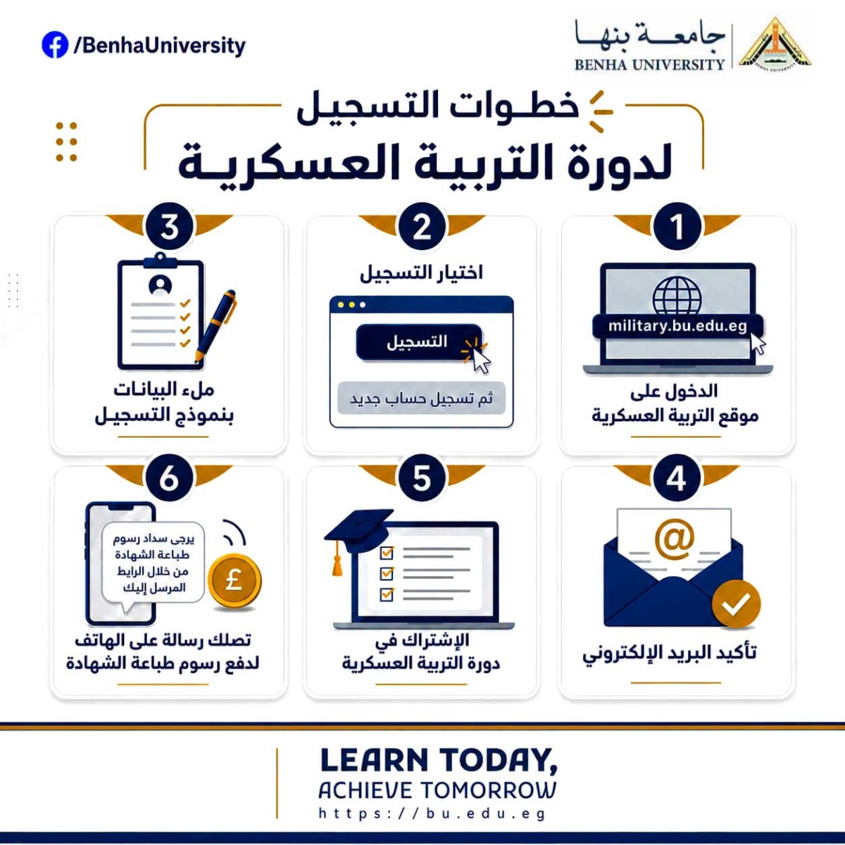 إدارة التربية العسكرية تُعلن عن فتح باب التقديم لدورات فرع العبور